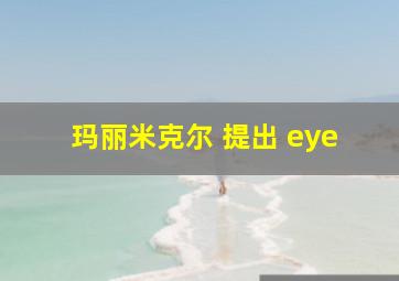 玛丽米克尔 提出 eye